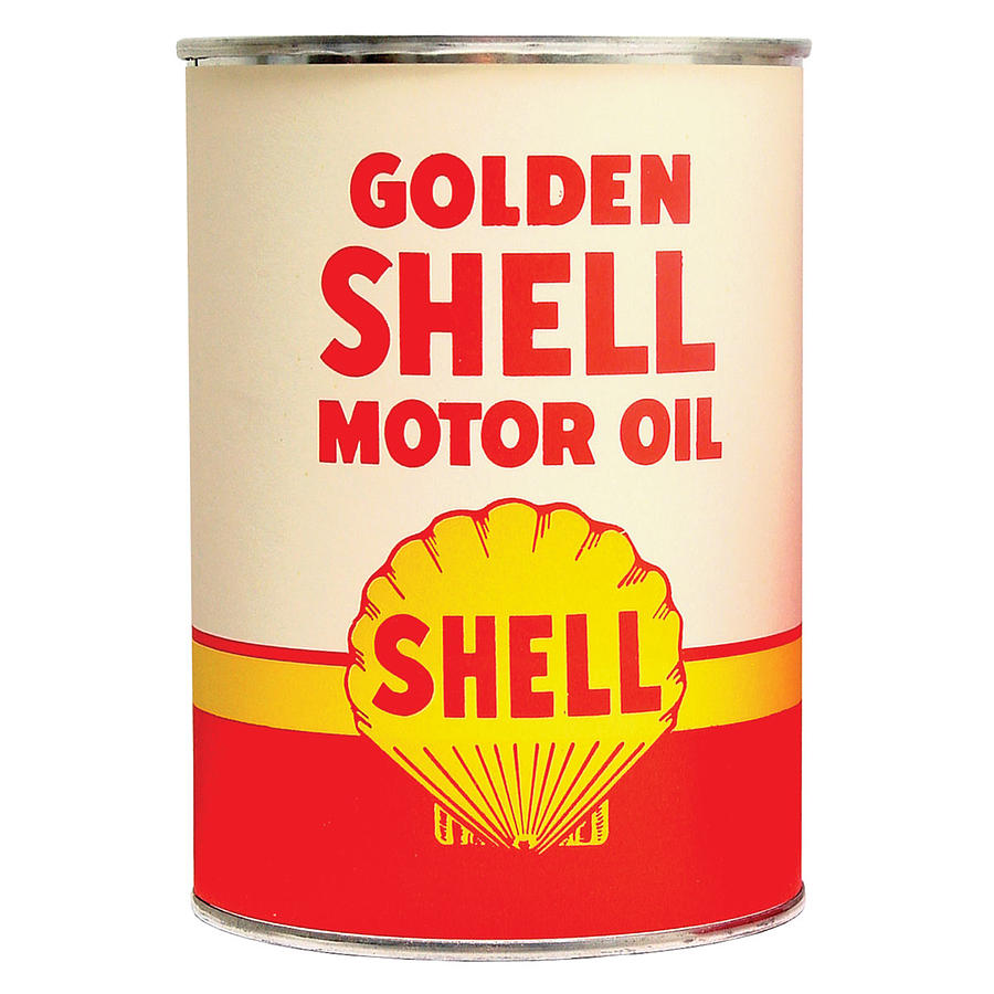 Download Golden Shell Motor Oil Clamshell Logo One Quart Size Oil Can Photograph By Cody Cookston PSD Mockup Templates