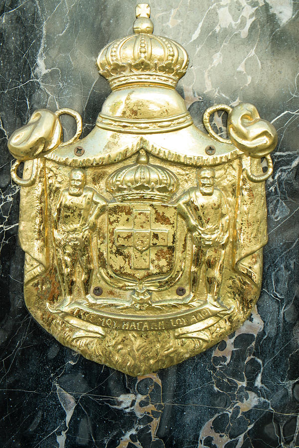 Golden shield emblem for Cartier Photograph by David L Moore