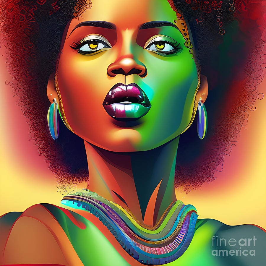 Golden Sista Melanin Queen Digital Art by Ebony Fuller - Fine Art America