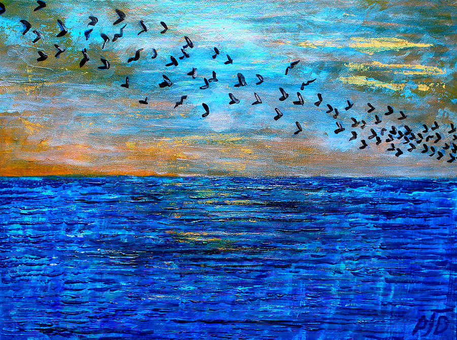 Seaview Painting - Golden Skies I by Paul Best