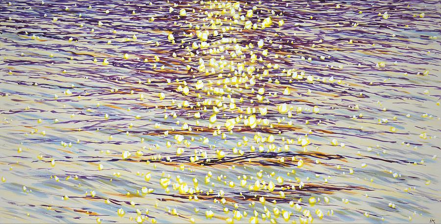 	Golden sparks of the ocean. Painting by Iryna Kastsova