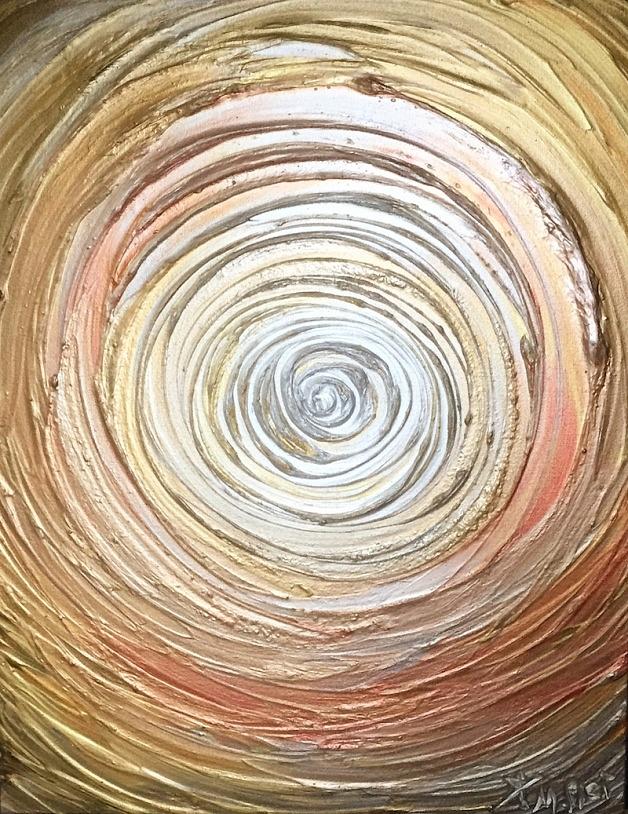 Golden Spiral Painting by Michelle Pier