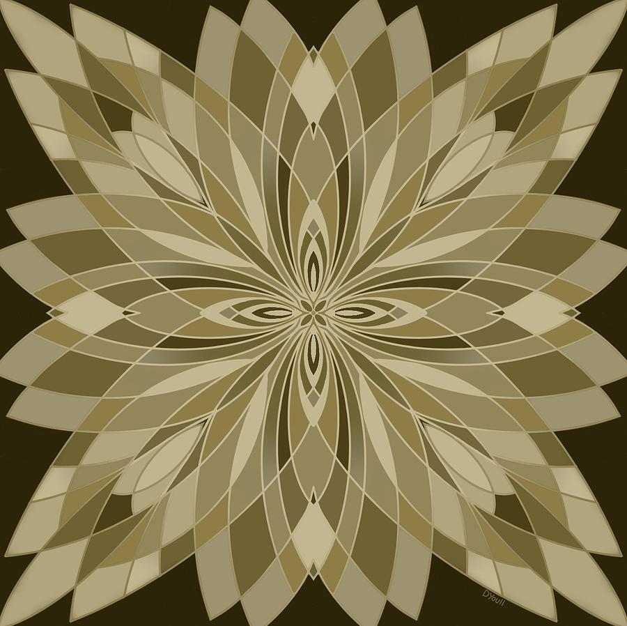 Golden Starburst Digital Art by Debbie Youll - Fine Art America