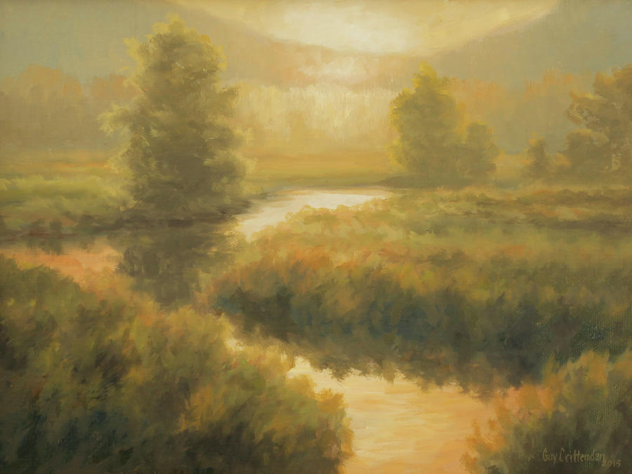 Golden Stream Painting