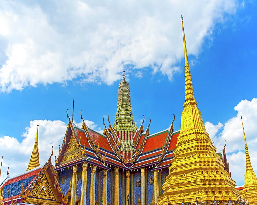 Up Movie Photograph - Golden Stupas and Temple, Bangkok by Brian Shaw