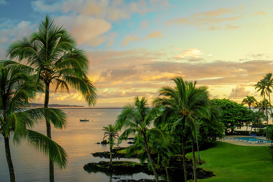 Golden Sunrise in Hilo, Hawaii Photograph by Lindsay Thomson