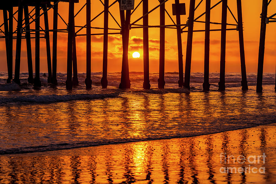 Golden Sunset at Oceanside Pier Photograph by Rich Cruse
