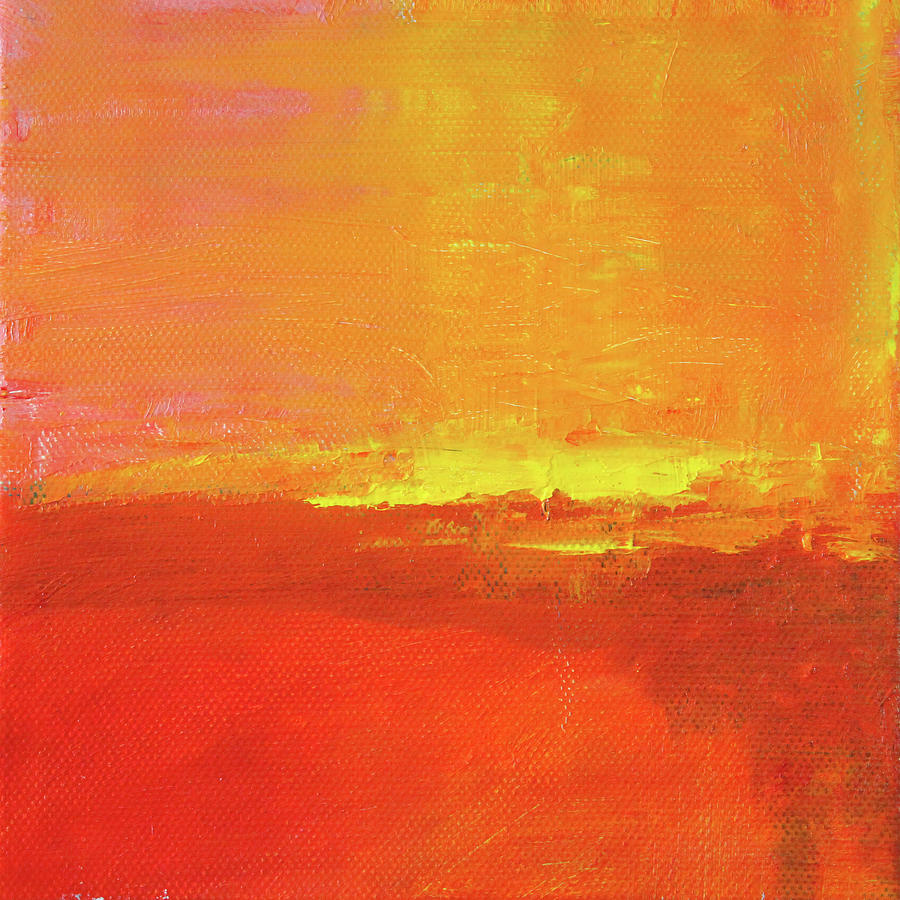 Landscape Painting - Golden Sunset by Nancy Merkle