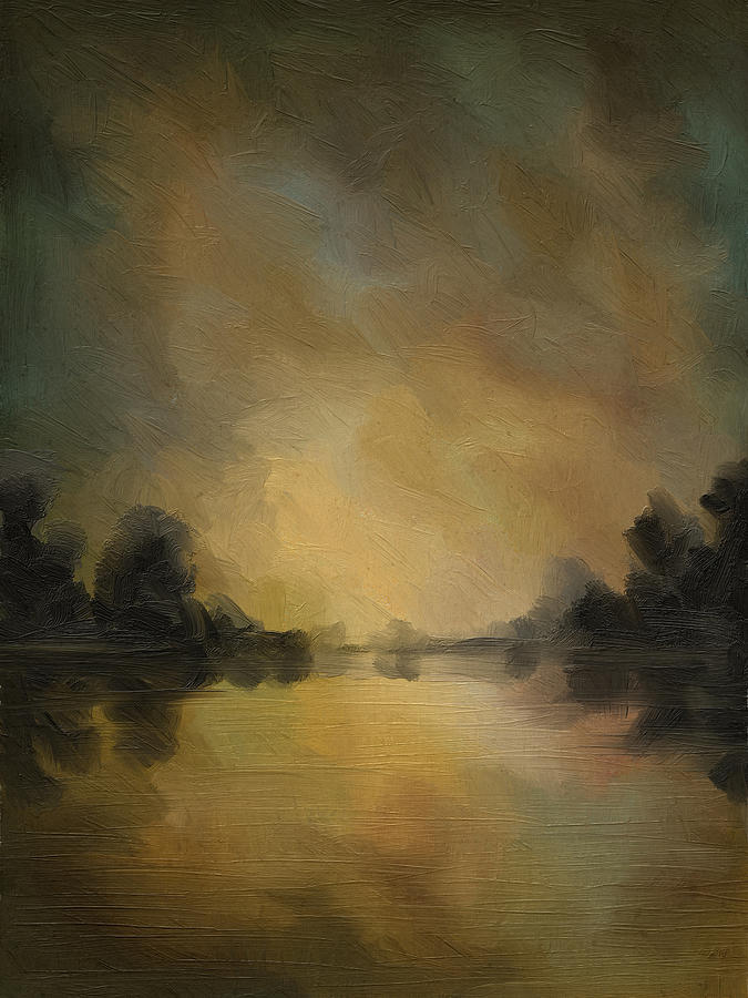 Golden Sunset Painting by Shawn Conn