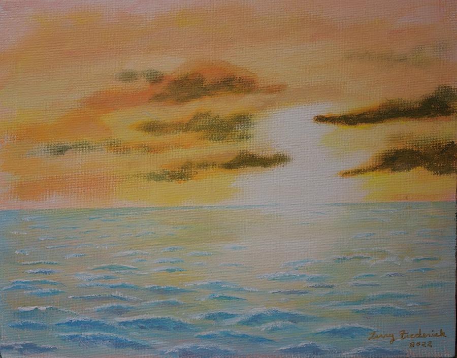 Golden Sunset Painting by Terry Frederick