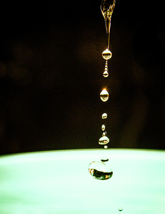 Golden Sunshine Water Drops Photograph by W Craig Photography