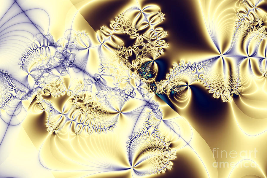 Golden swirls 1 Digital Art by Delphimages Photo Creations