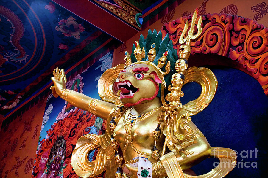 Golden Tibetan Buddhist Deity Photograph by Tim Gainey