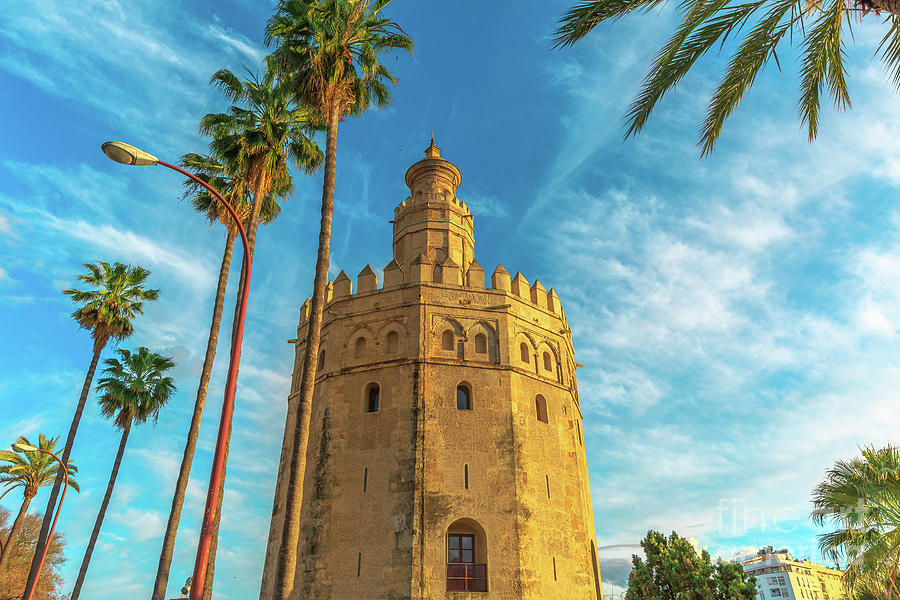 Golden tower Seville Photograph by Benny Marty