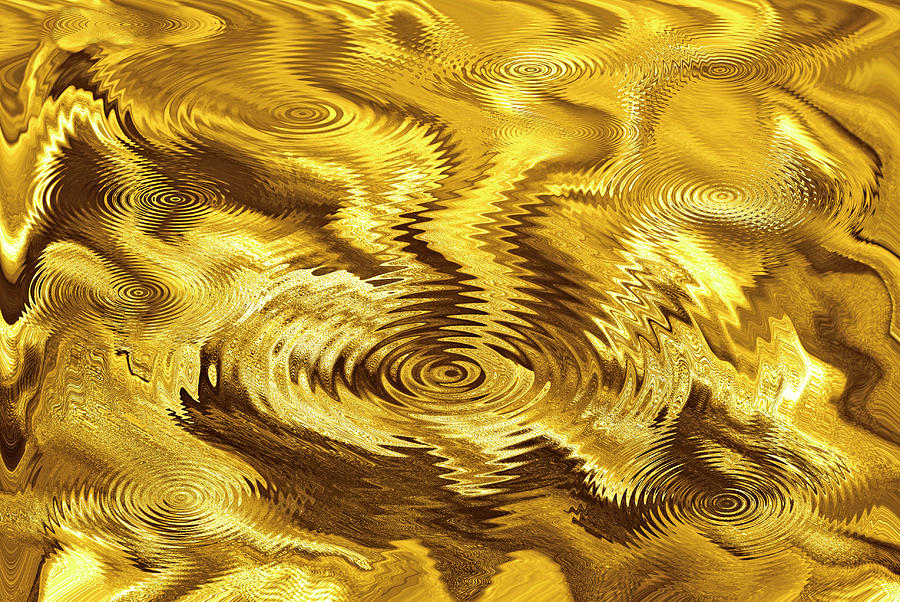 Golden Wave Texture Background Photograph by Severija Kirilovaite