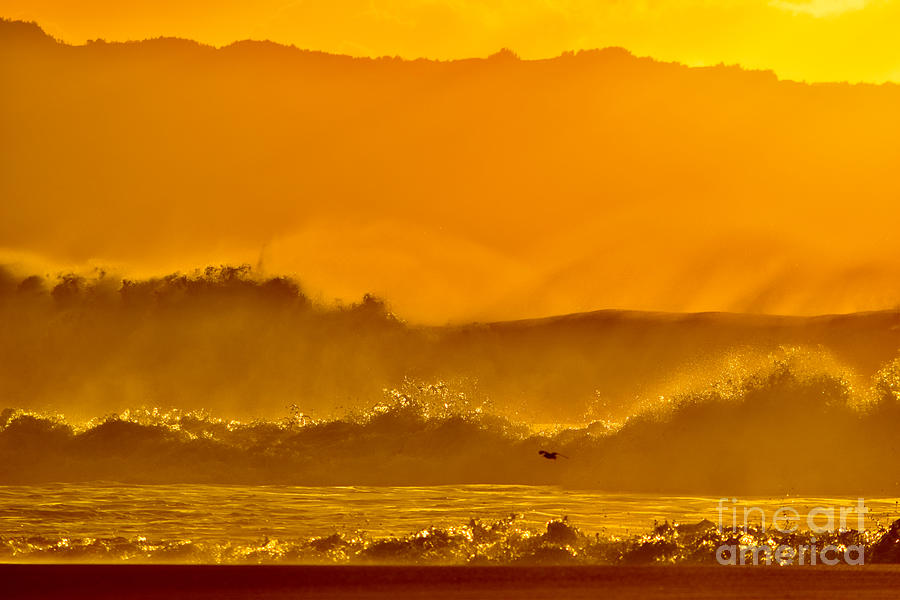Golden Waves of Ke Iki Beach  Photograph by Debra Banks