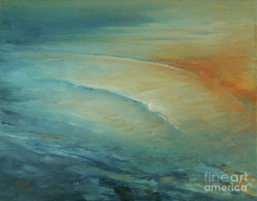 Golden Waves Painting by Jane See