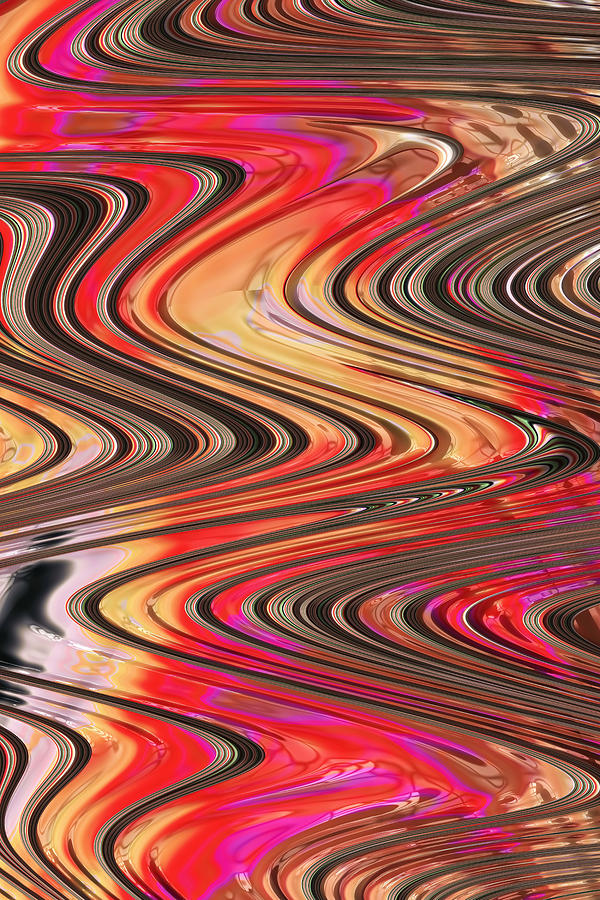 Golden Waves Digital Art by Vickie Fiveash
