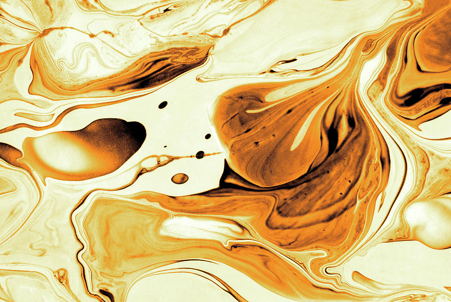 Golden Yellow Art Abstract Background Photograph by Severija Kirilovaite