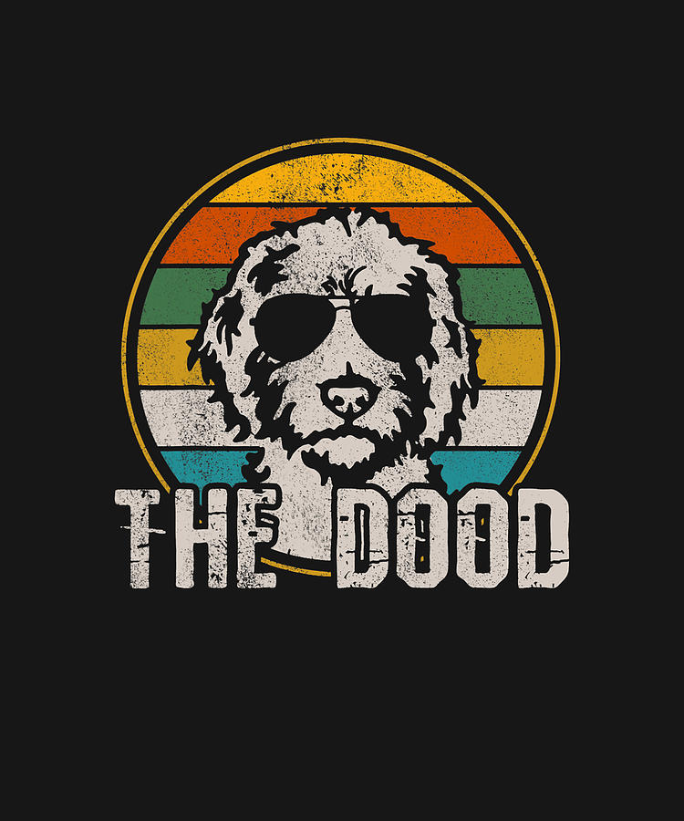 Goldendoodle - The Dood Vintage Retro Dog Drawing by DHBubble - Fine ...