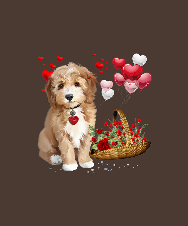 happy valentines day goldendoodle