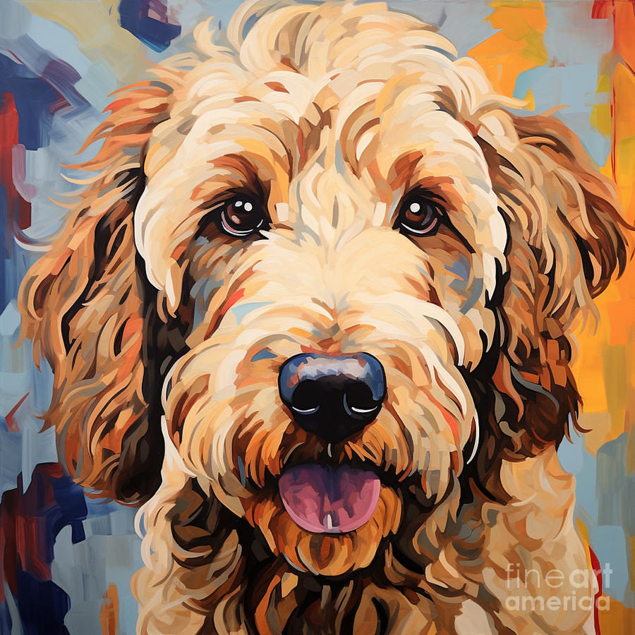 Goldendoodle Digital Art by MiilSons Outdoors - Fine Art America