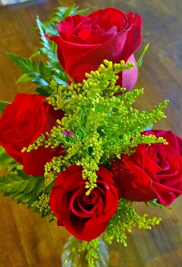 Goldenrod and Roses Photograph by Gayle Miller - Fine Art America