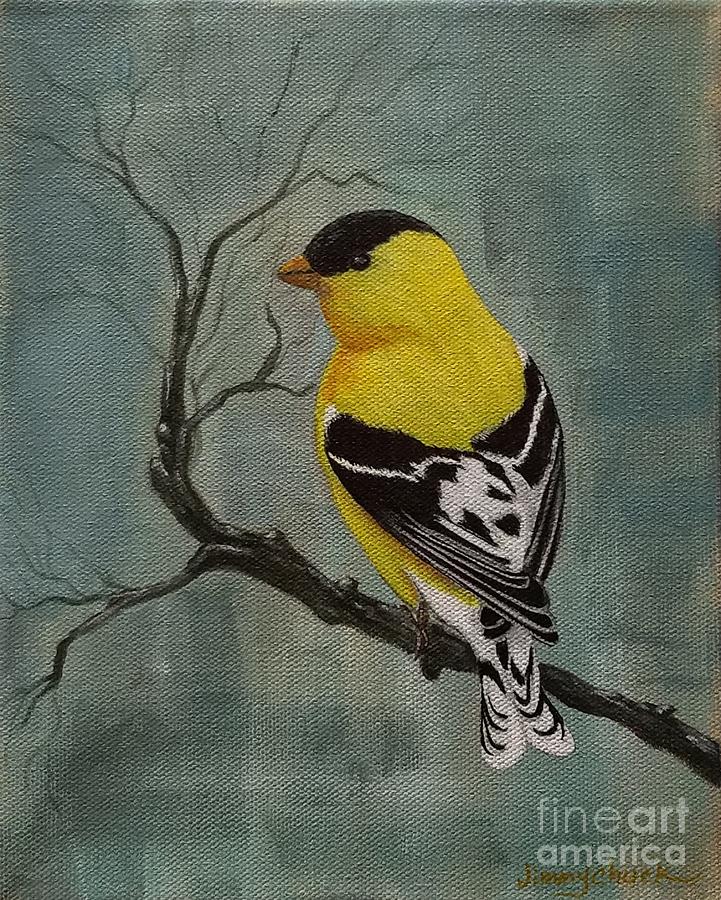 Goldfinch Painting by Jimmy Chuck Smith