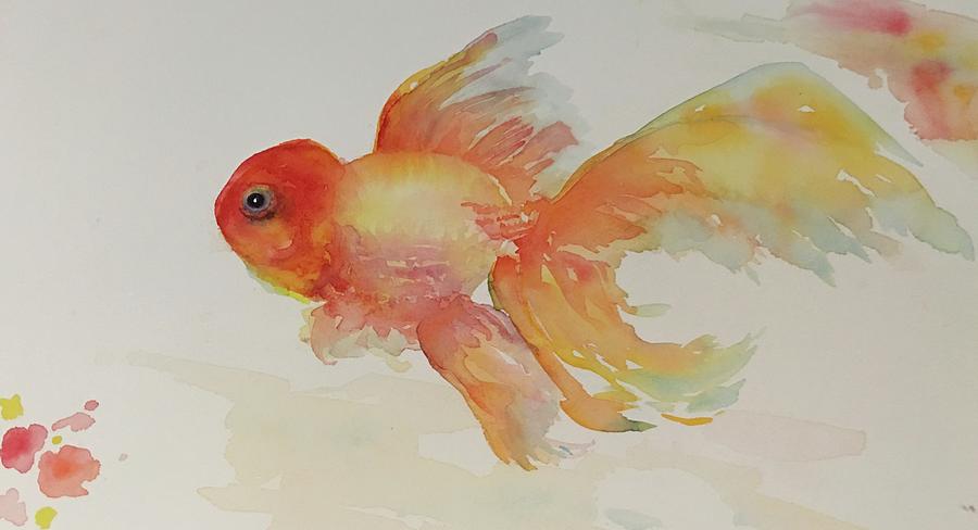 Goldfish 2 Painting by Debbie Hornibrook