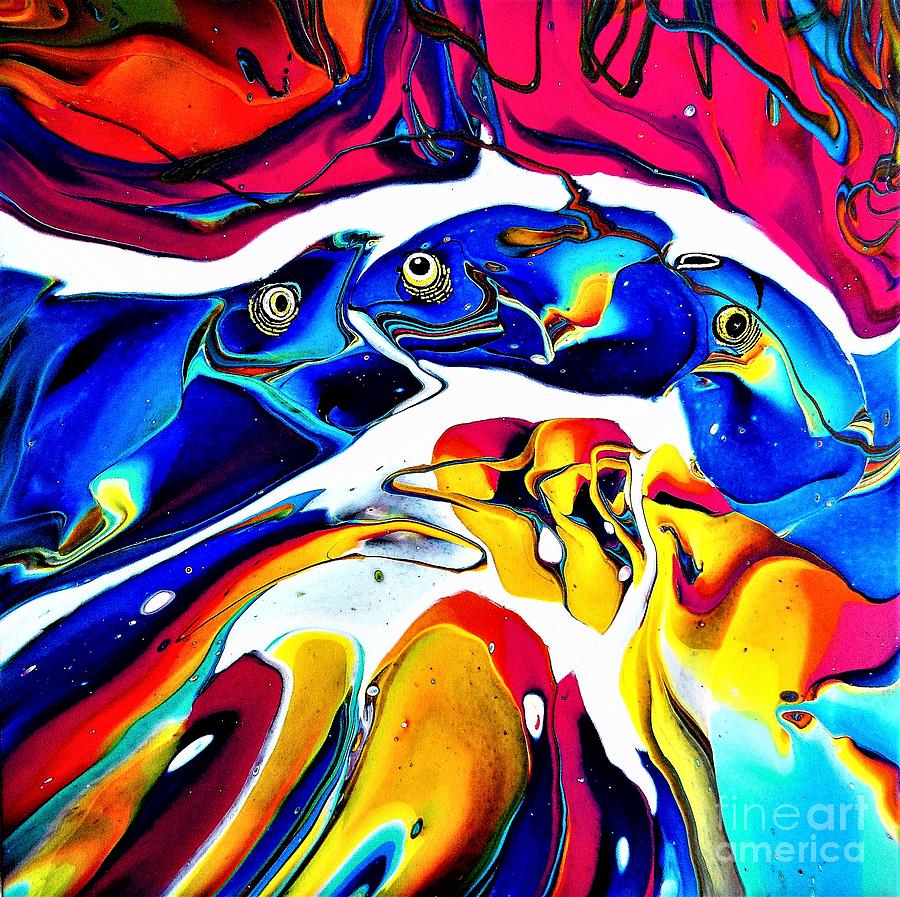 Goldfish Painting by Dmitri Ivnitski