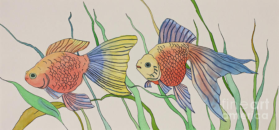 Goldfish Friends Painting by Norma Appleton