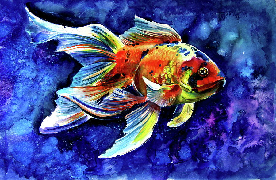Goldfish Painting by Kovacs Anna Brigitta