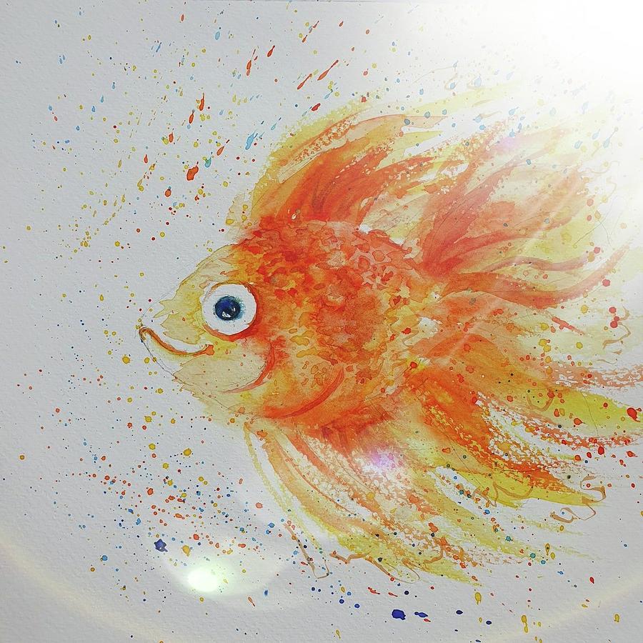 Goldfish Painting By Lauren Dane Fine Art America