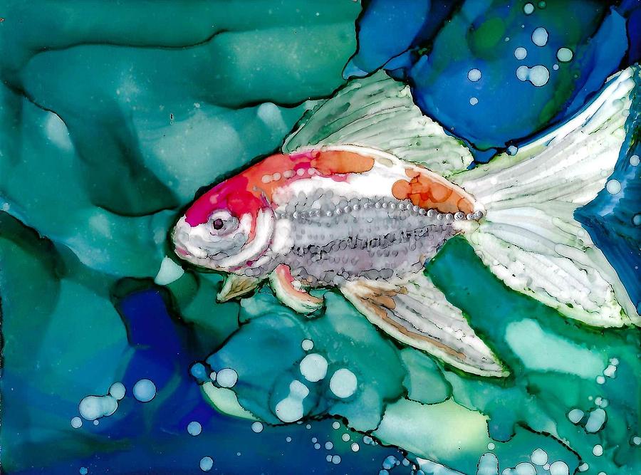 Fish Painting - Goldfish by Ruth Kamenev