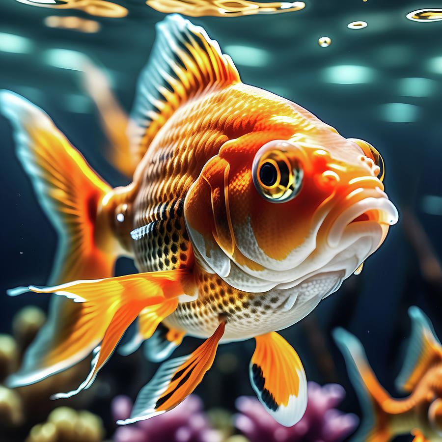 Goldfish Swimming Digital Art by Ray Shrewsberry - Fine Art America