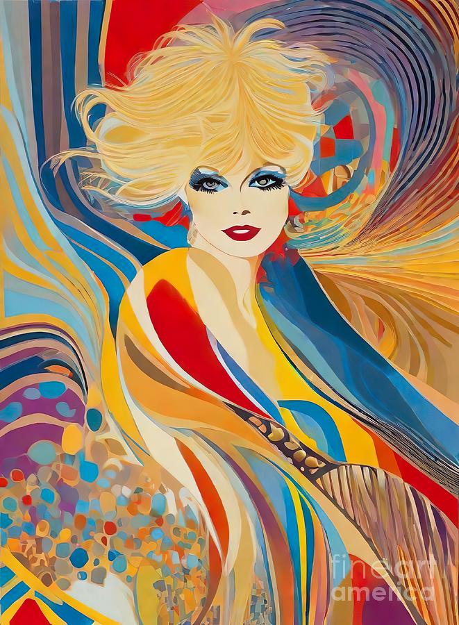 Goldie Hawn abstract portrait Digital Art by Movie World Posters - Fine ...