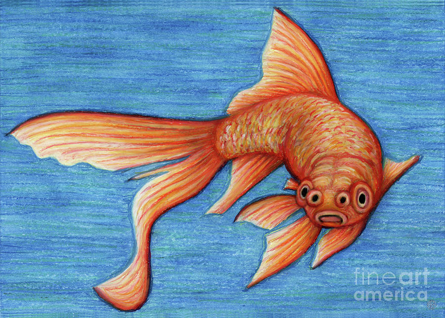 Goldie The Goldfish Painting by Amy E Fraser