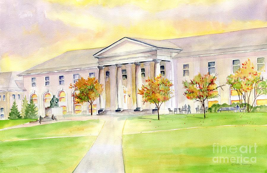 Goldwin Smith Hall - Cornell University  Painting by Melly Terpening