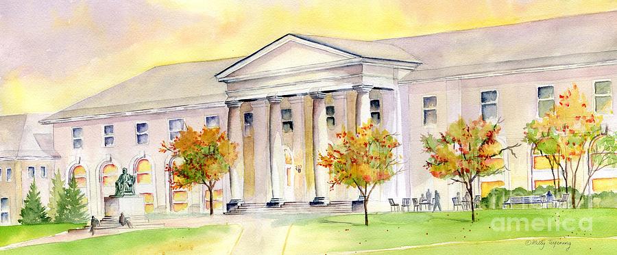 Goldwin Smith Hall - Crop  Painting by Melly Terpening