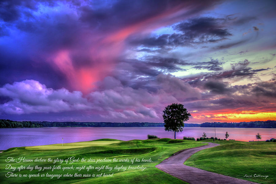 Jack Nicklaus Photograph - Greensboro GA Golf 7 Reynolds Plantation The Landing Lake Oconee Sunset Landscape Bible Art by Reid Callaway