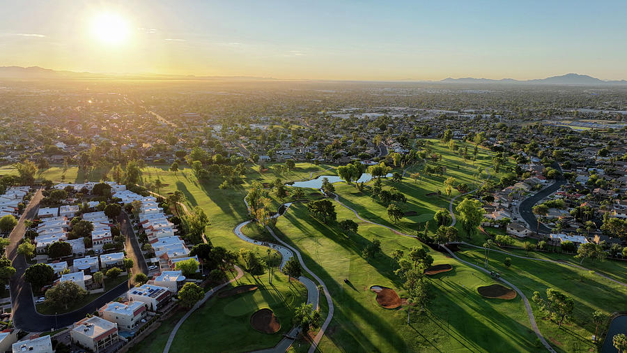 Golf Aerial Dobson Ranch in Mesa Photograph by Ryan Barmore - Fine Art ...