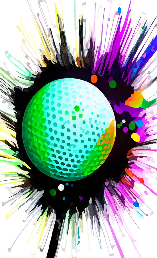 Golf Ball 2 Digital Art by Chris Butler