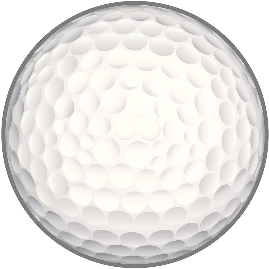 Golf ball (vector) Drawing by Jangeltun