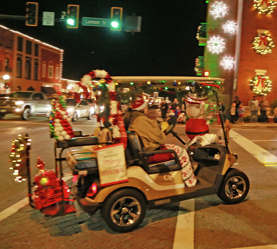 Golf cart #3 Christmas Parade  Photograph by Dennis Baswell