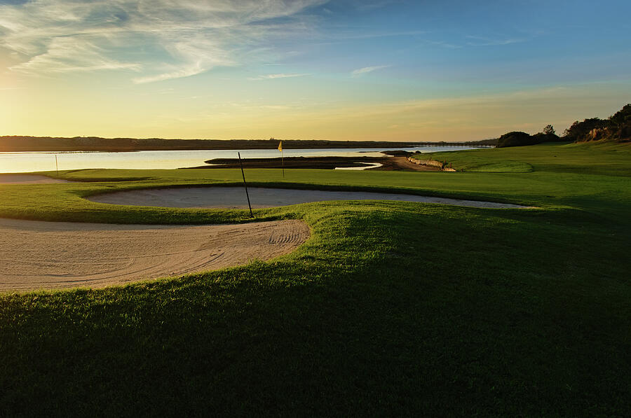 Golf course at sunset Photograph by Angelo DeVal