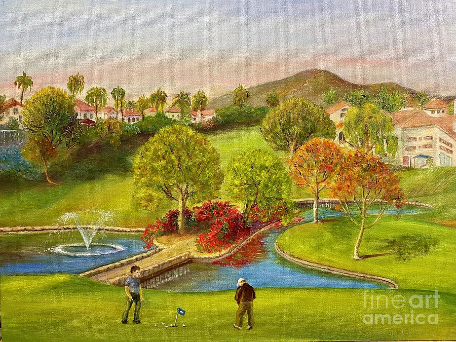 Golf Course landscape Painting by Ella Boughton
