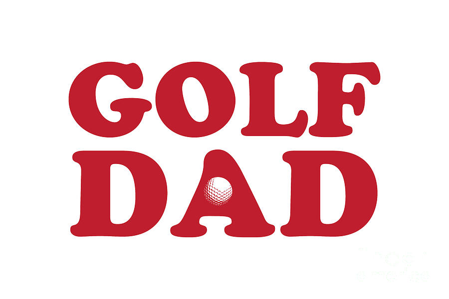Golf Dad Red Digital Art