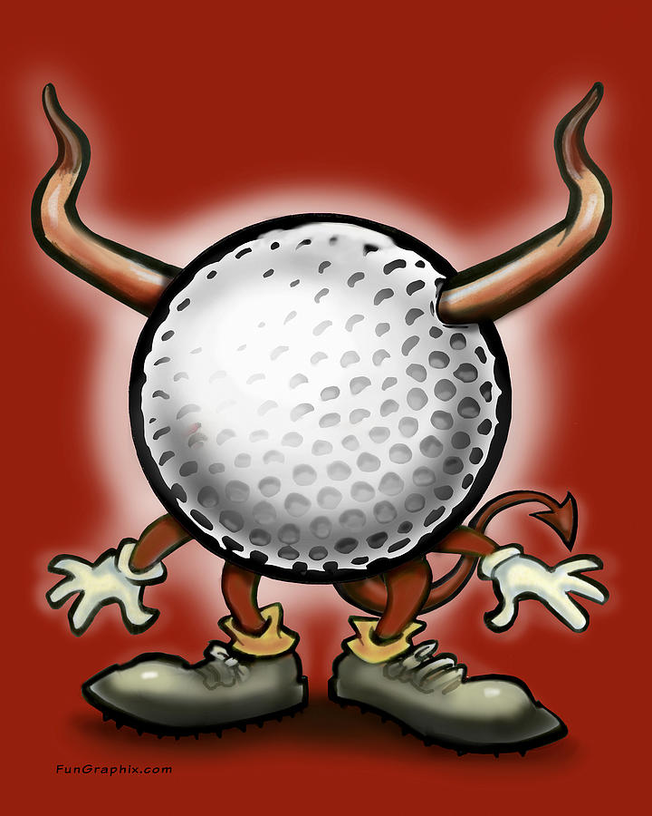 Golf Demon Digital Art by Kevin Middleton