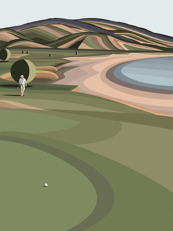 Golf Digital Art by John Wu