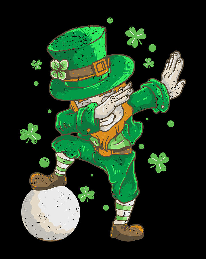 Golf Lover Dabbing Leprechaun Golf St Patrick S Day Gift Items Digital ...